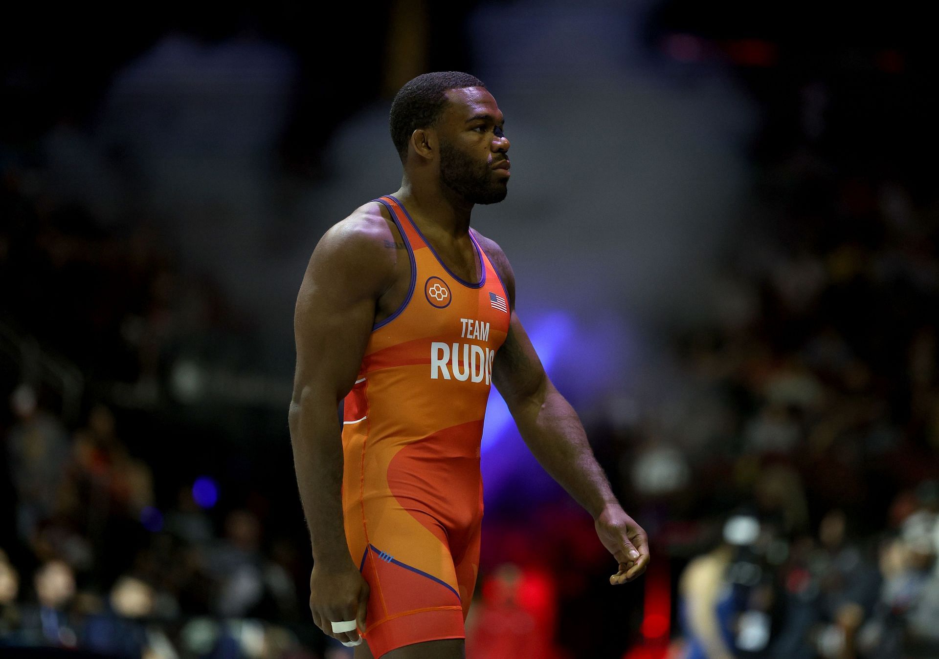 Jordan Burroughs at the 2023 Final X Wrestling - Source: Getty